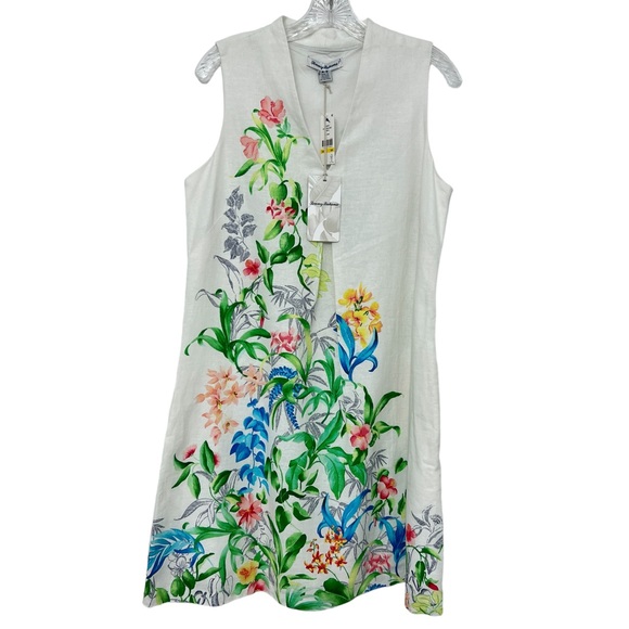 Tommy Bahama Dresses & Skirts - NWT Tommy Bahamas linen blend floral sleeveless shift summer dress size M
